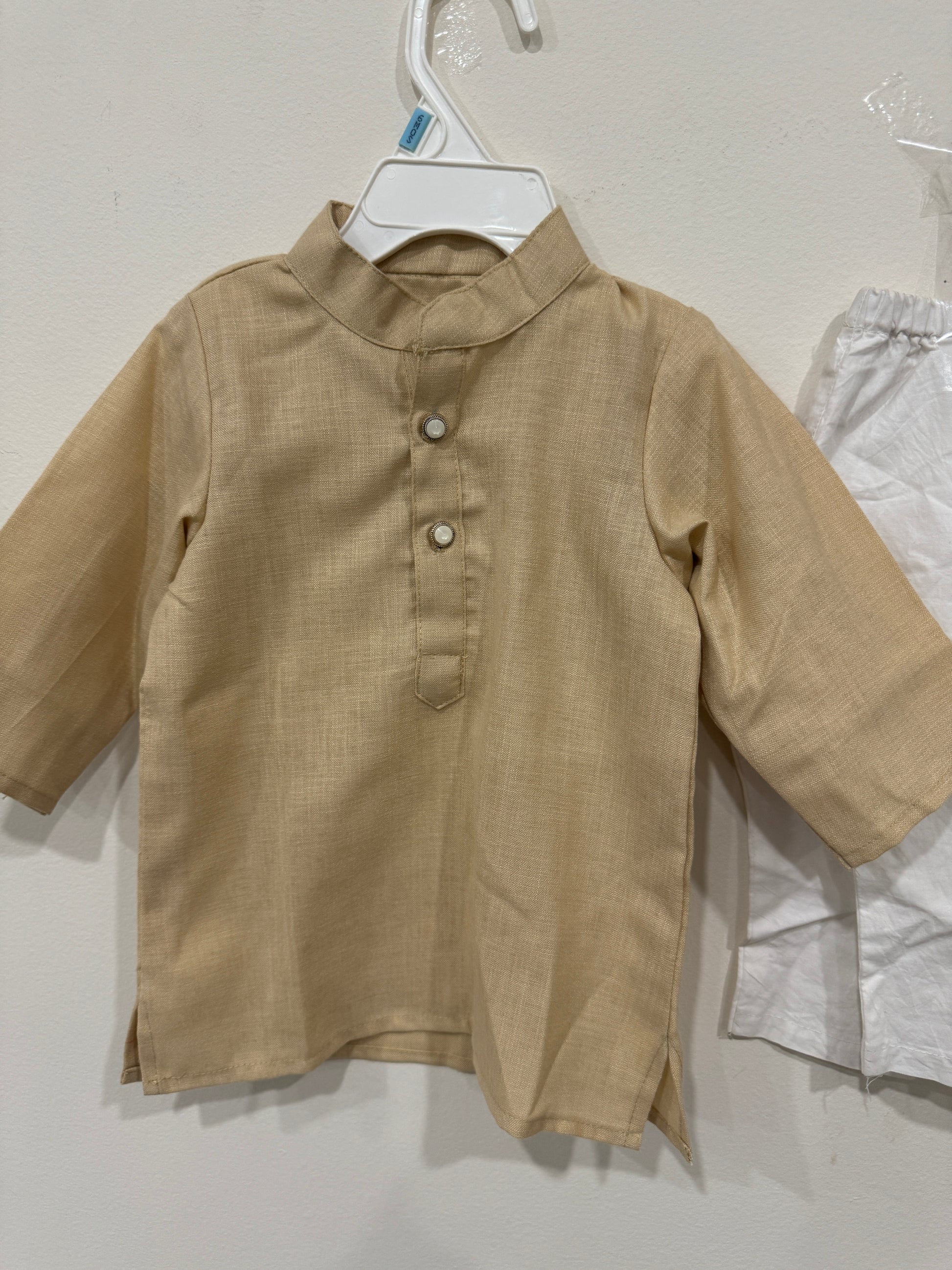 light beige kurta pyjama for boys
