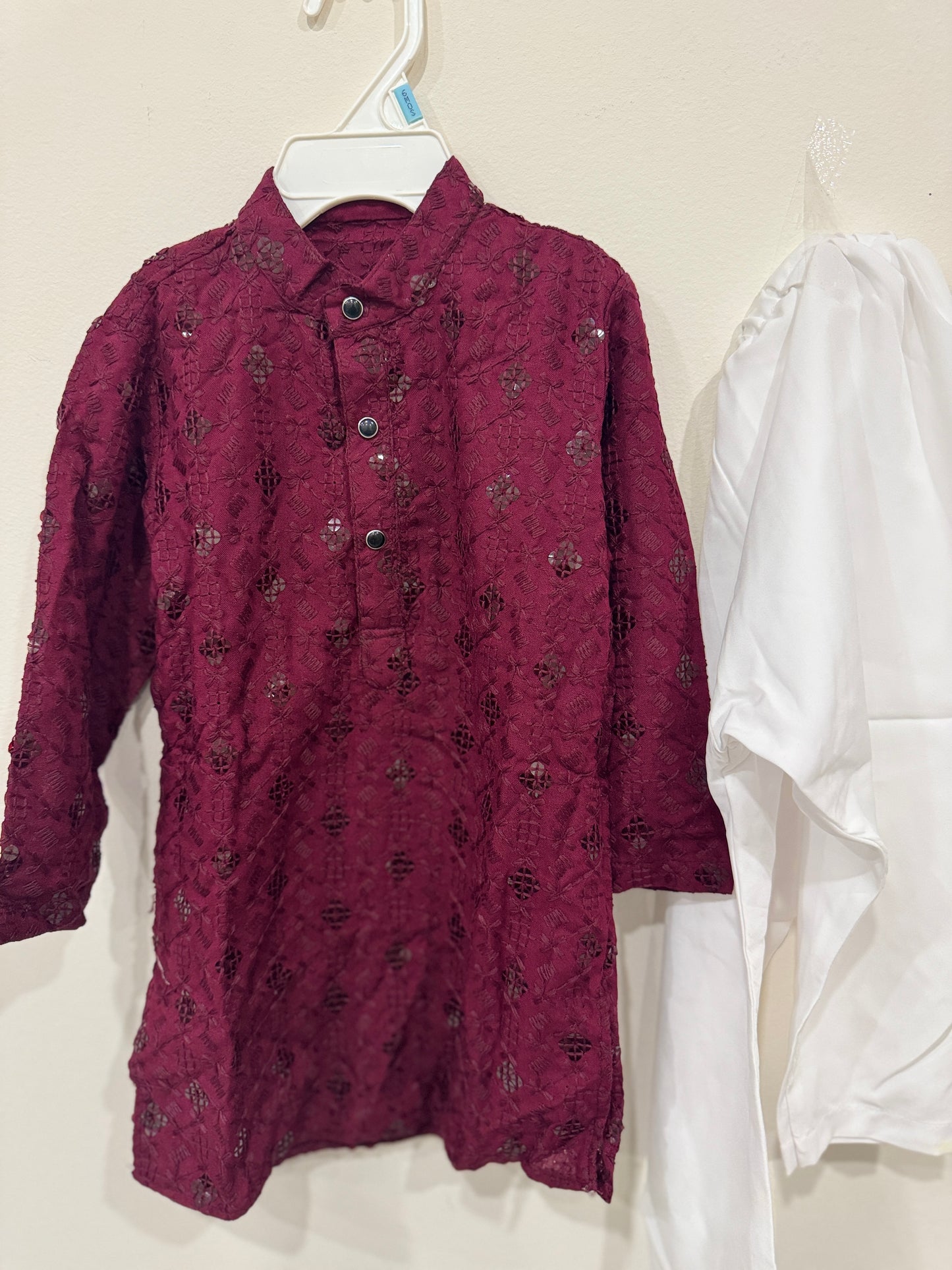 maroon kurta pyjama for boys