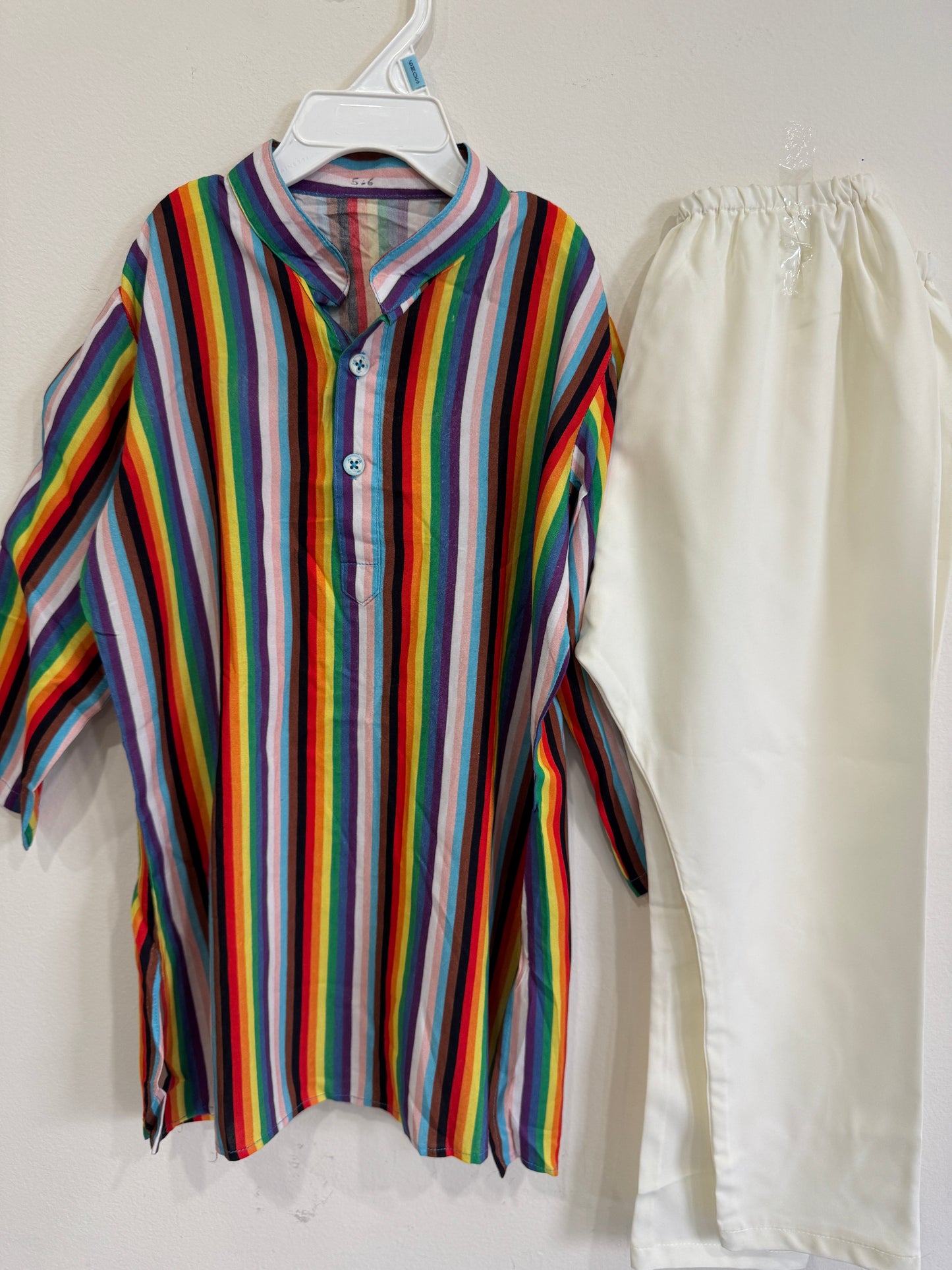 multi color kurta set for kids