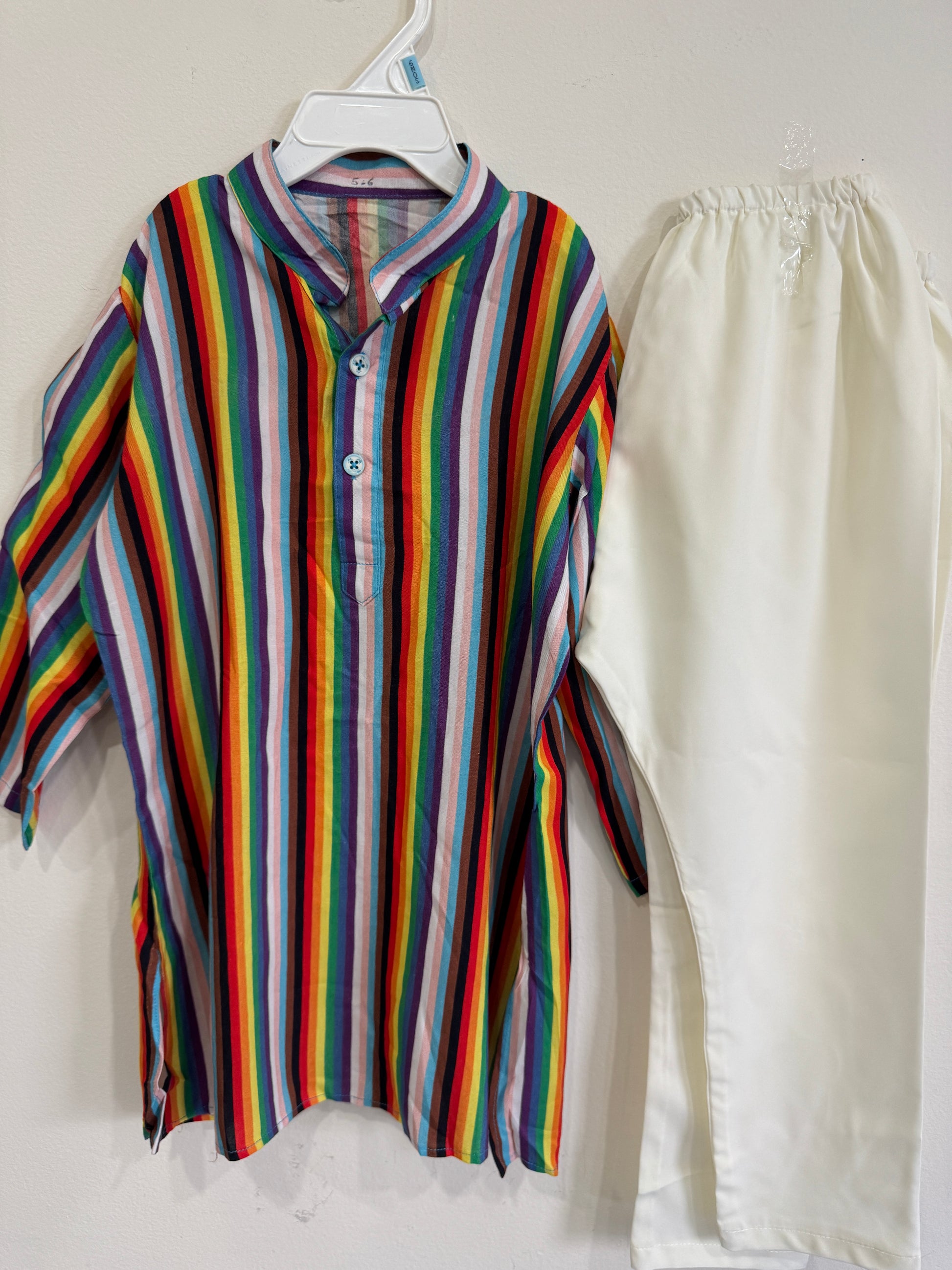 multi color kurta set for kids