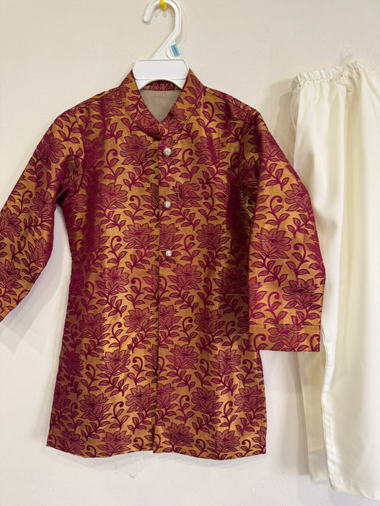 designer mahroon nehru jacket