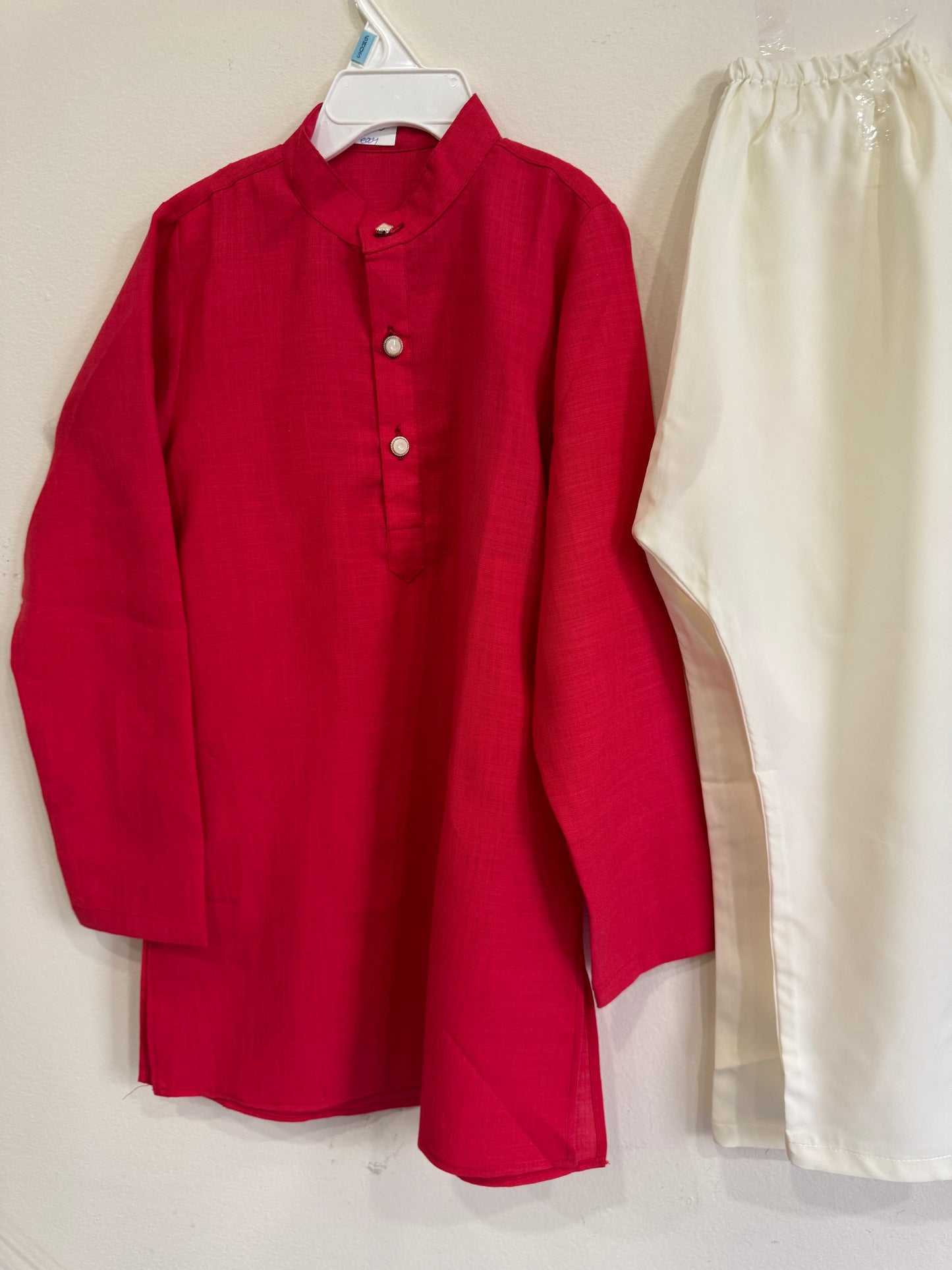 red kurta pyjama 4-5y