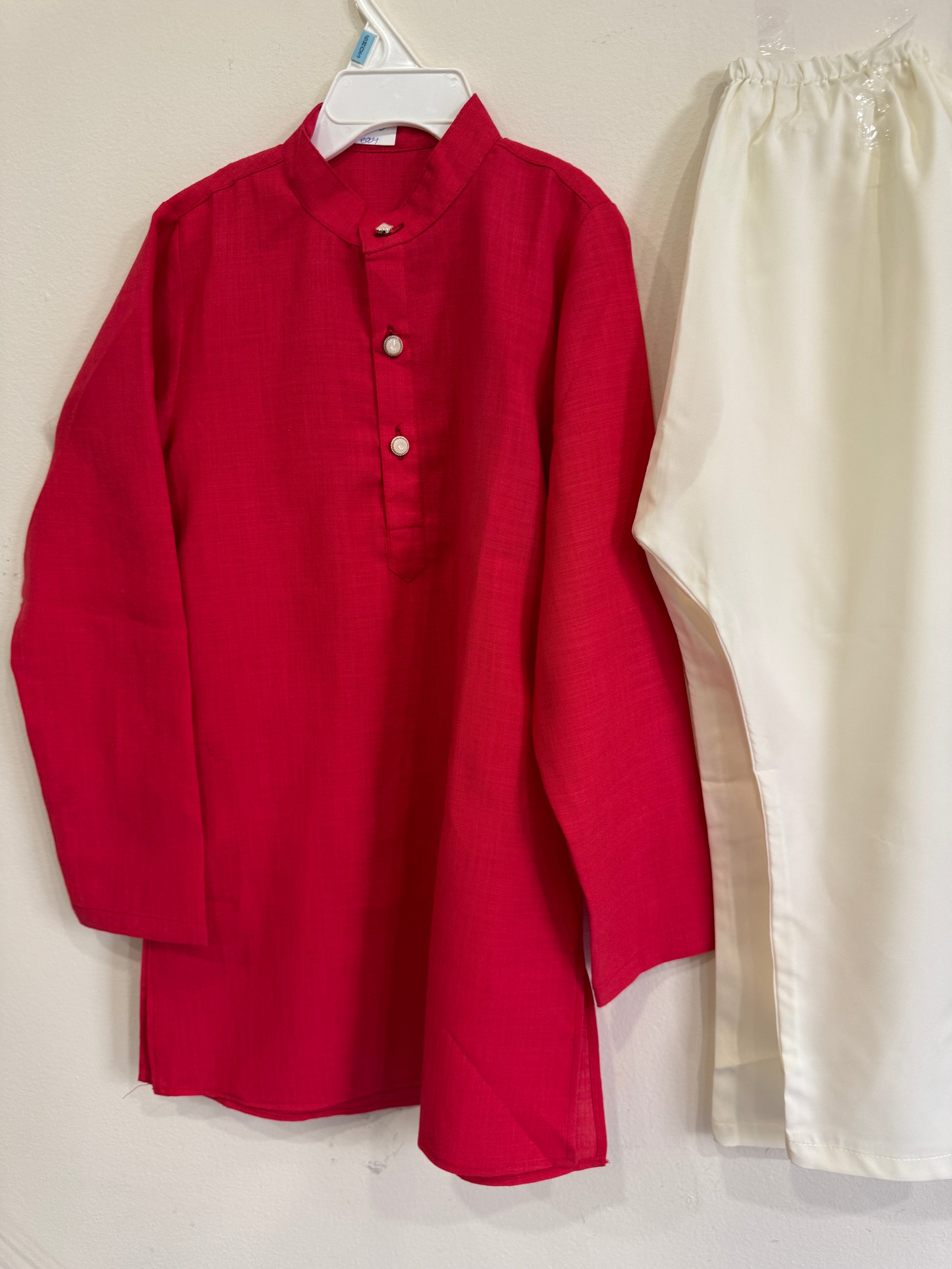 red kurta pyjama 4-5y