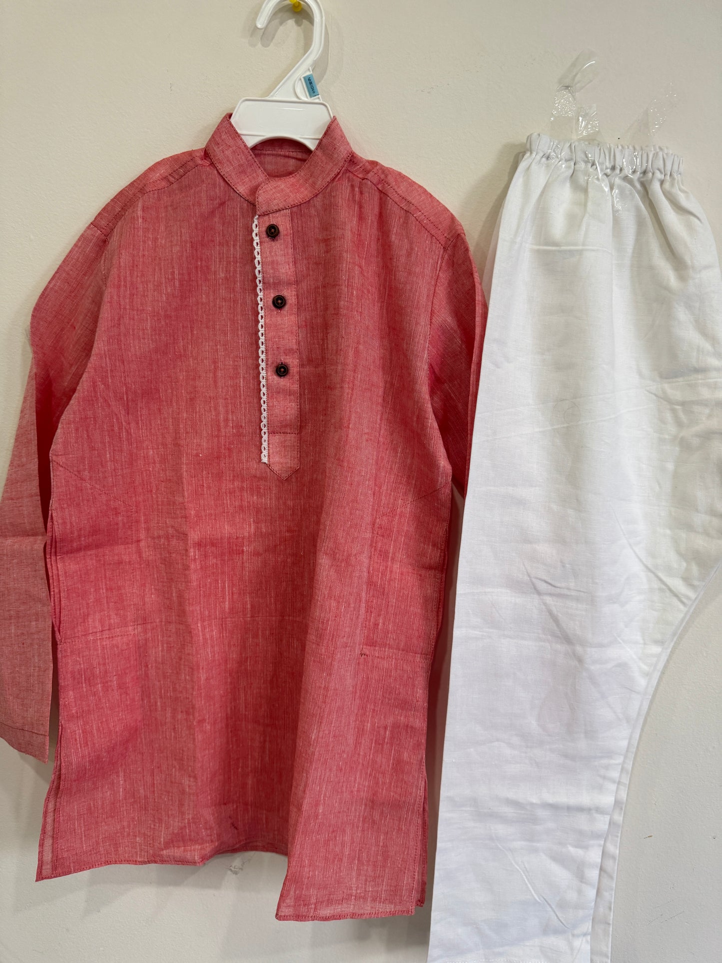 light orange kurta pyjama 6-7y