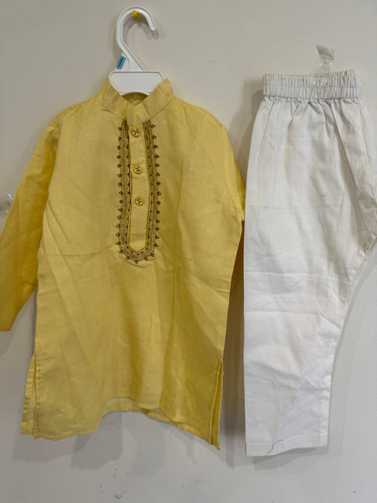 yellow kurta pyjama 2-3y