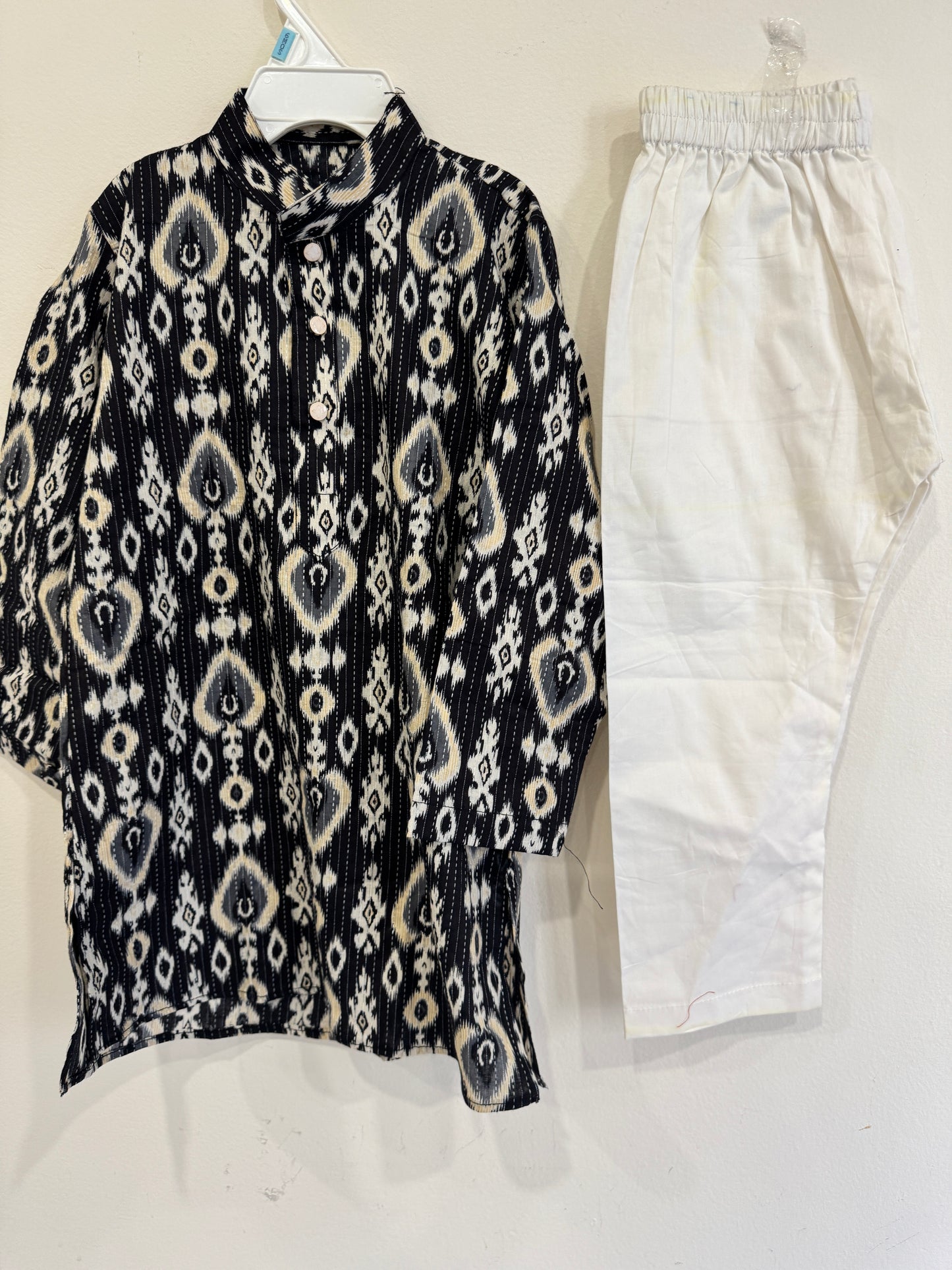 black designer kurta pyjama 2-3y