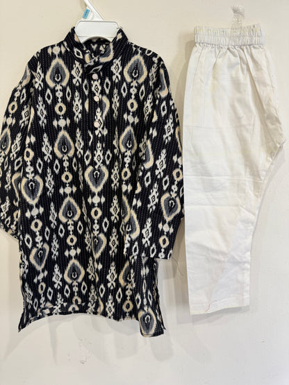 black designer kurta pyjama 2-3y