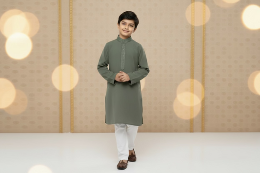 KPK2006 Sage Green Kurta Pyjama Set
