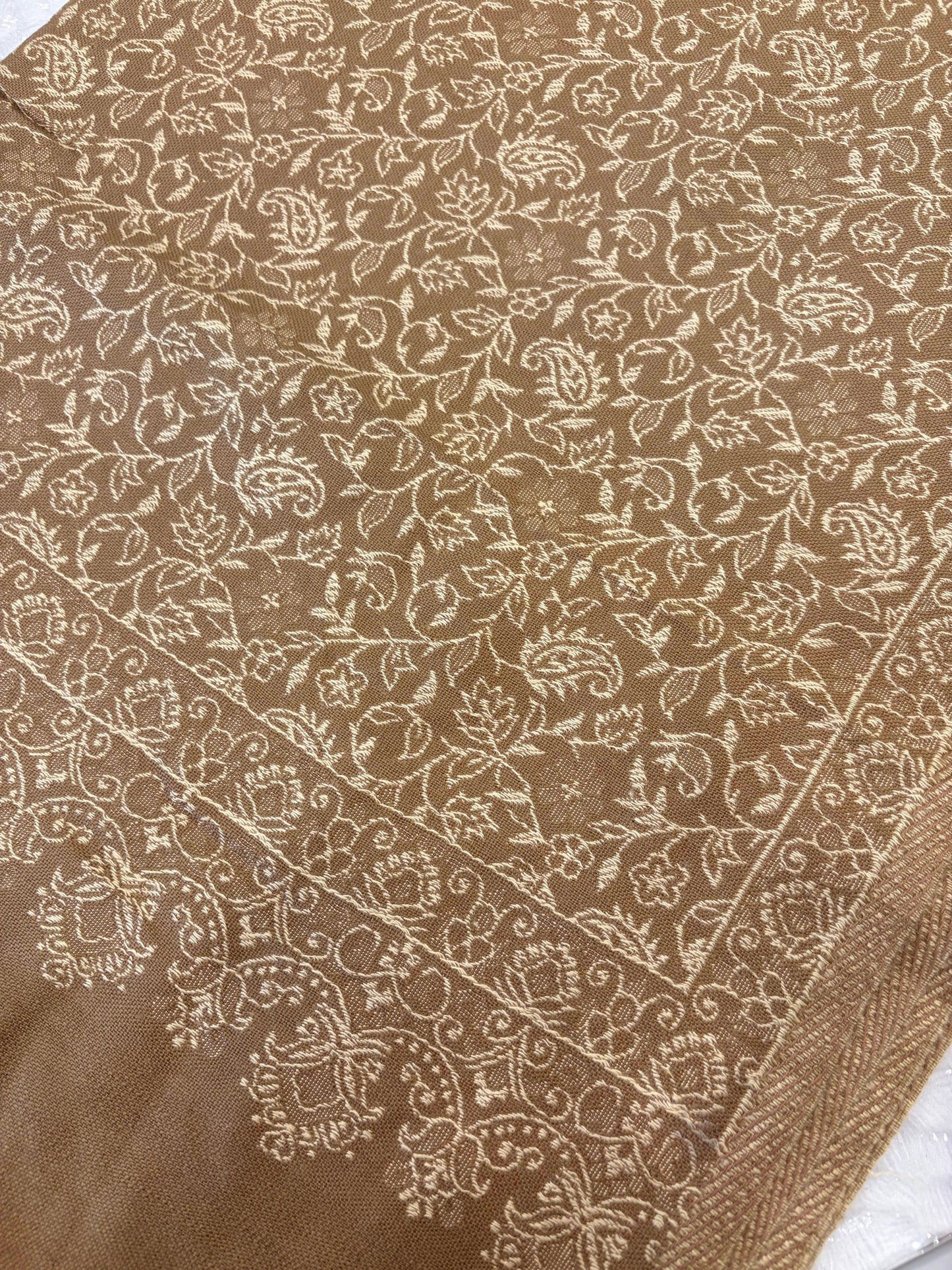 KPSH0157 Olive Green Reversible Pashmina Paisley Stole