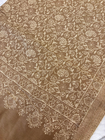 KPSH0157 Olive Green Reversible Pashmina Paisley Stole