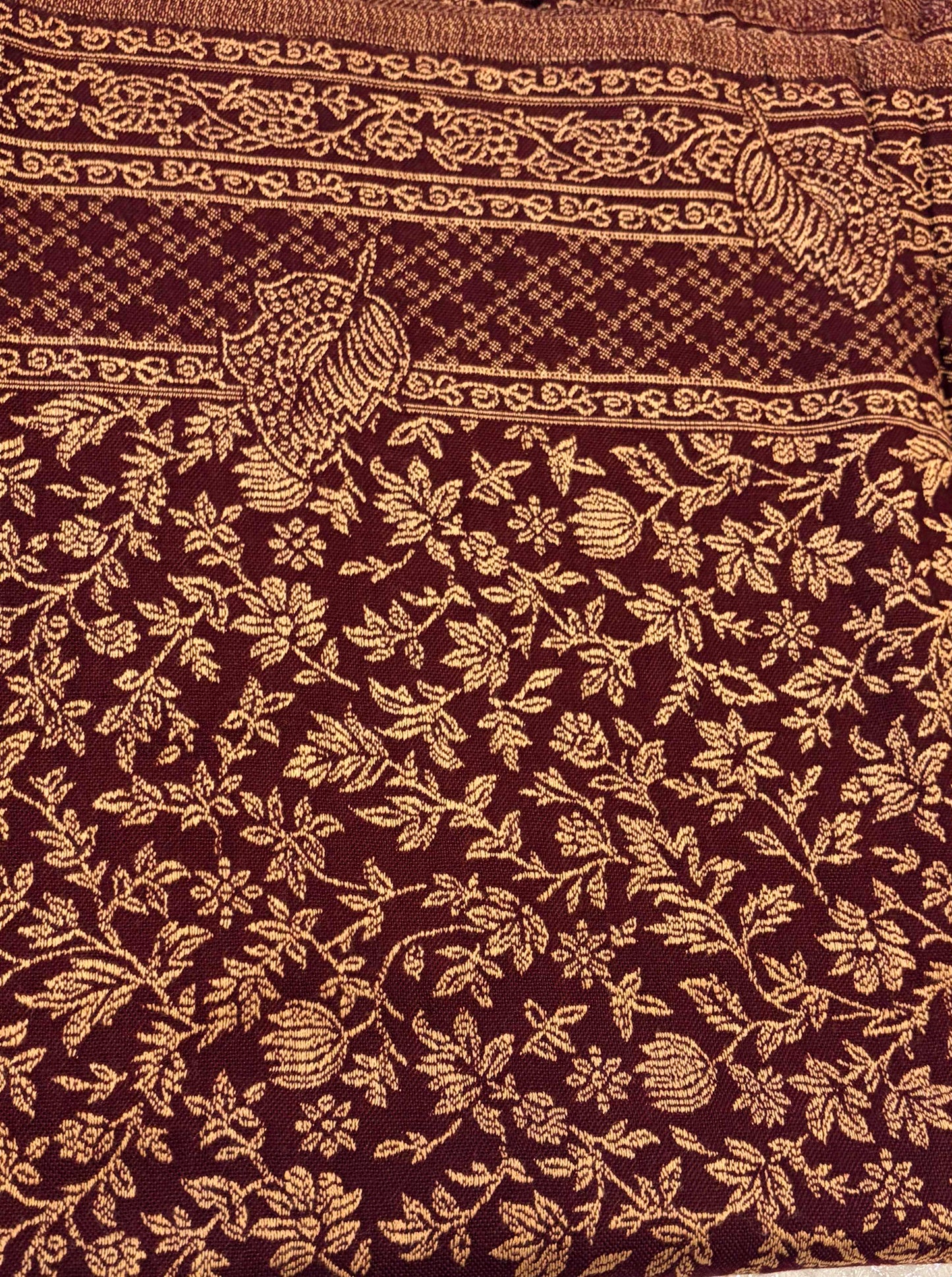KPSH0158 Maroon Reversible Pashmina Floral Stole