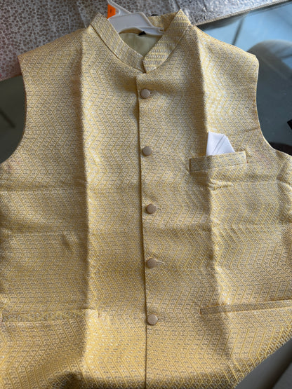 KPJ7091 Mustard Yellow Nehru Jacket