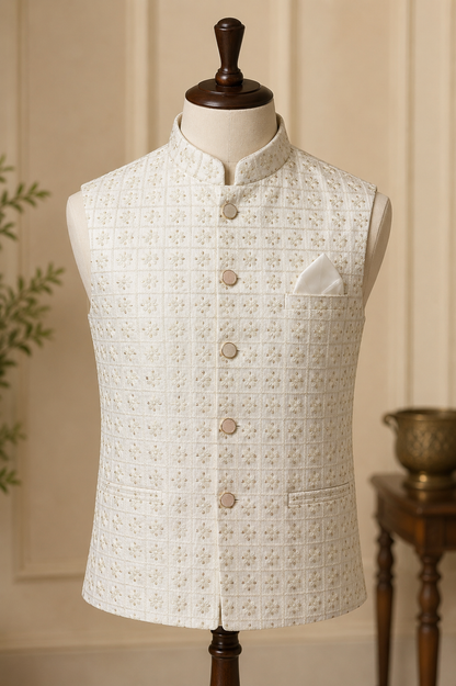 Cream Nehru Jacket