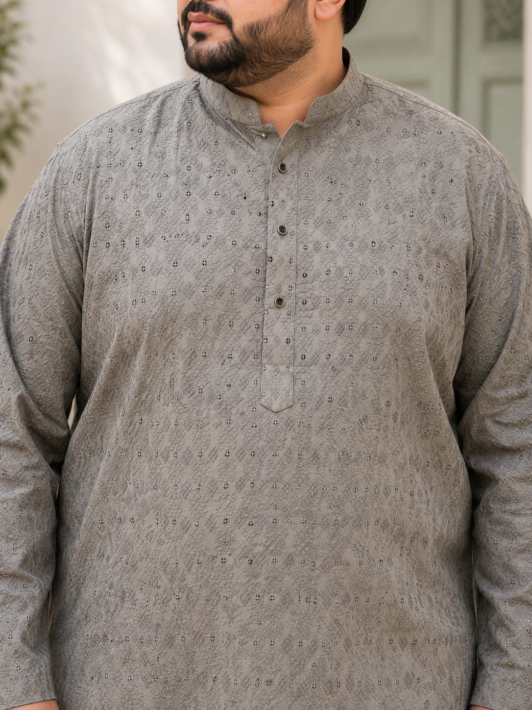KPD4092 Plus Size Thread and Sequence Work Kurta Pyjama