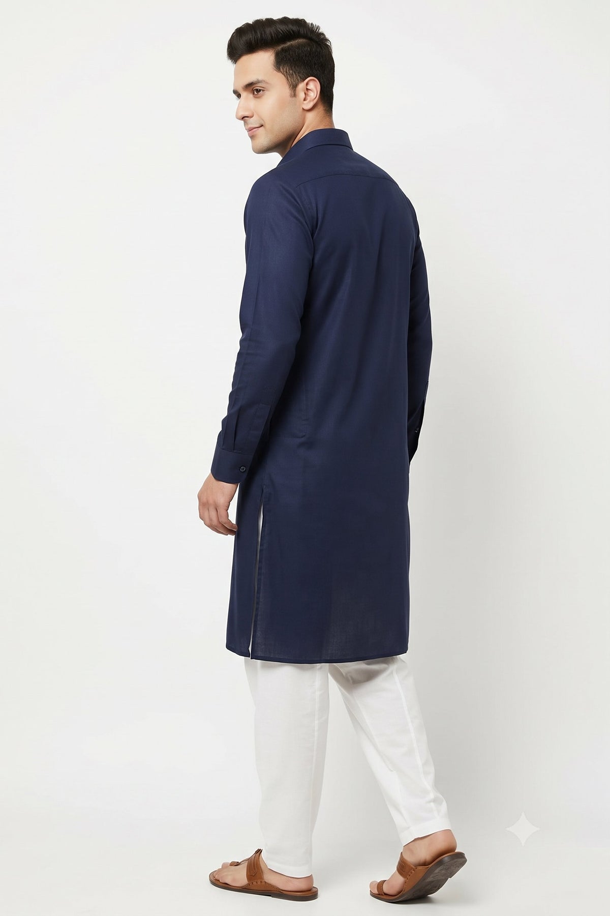 KPC1018 Navy Blue Pathani Kurta Salwar Set