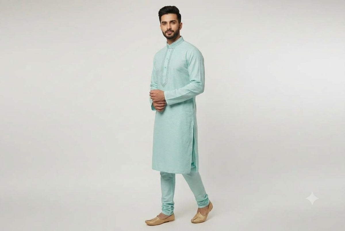 KPC1075 Light Blue Kurta Pyjama Set