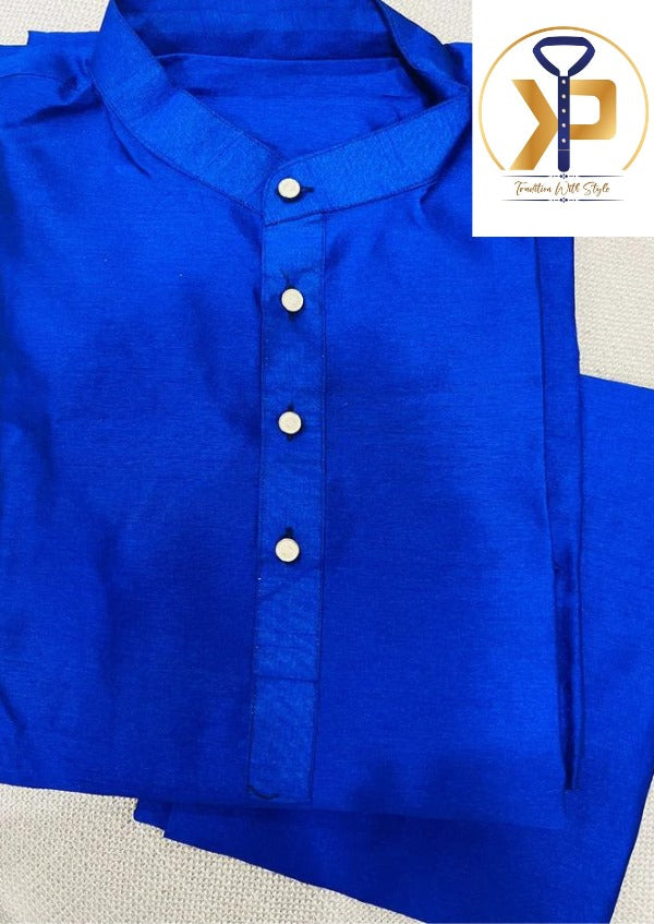 plus size blue kurta pyjama set