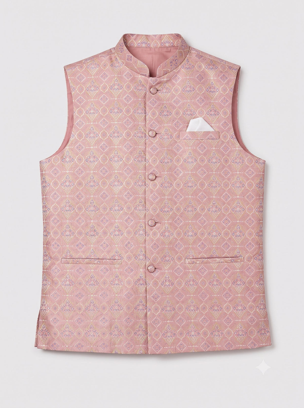 KPJ7020 Designer Work Pink Nehru Jacket