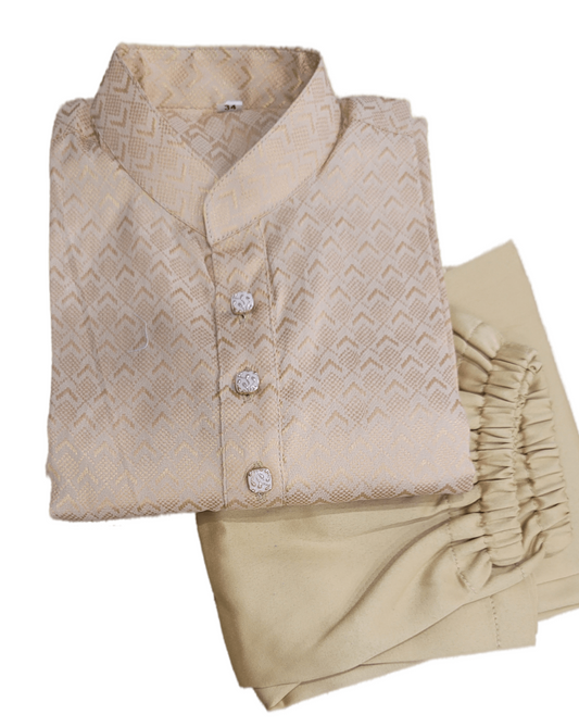 kids gold kurta and pyjama set