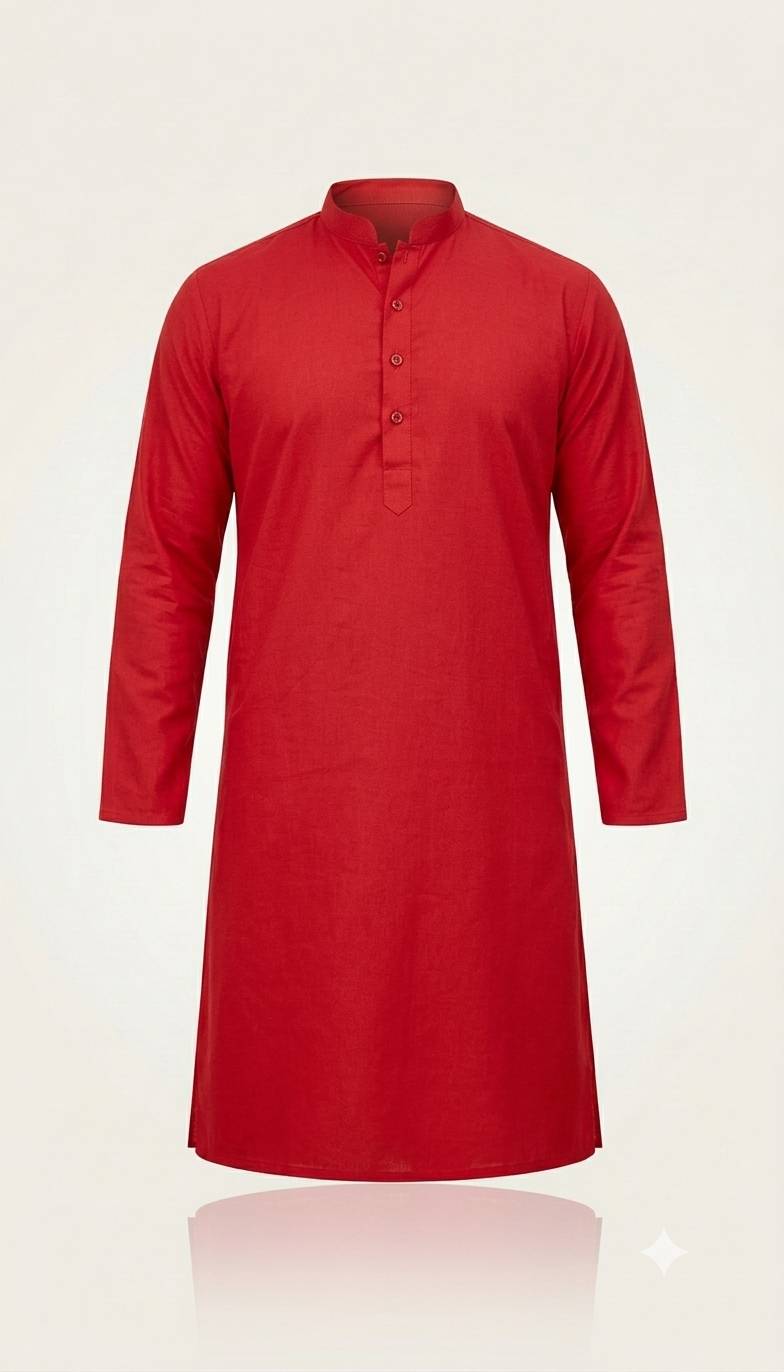 KPK7002 Red Kurta Pyjama Set