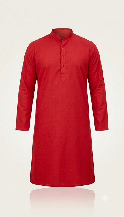 KPK7002 Red Kurta Pyjama Set