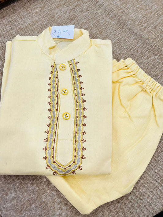 lemon kurta pyjama set