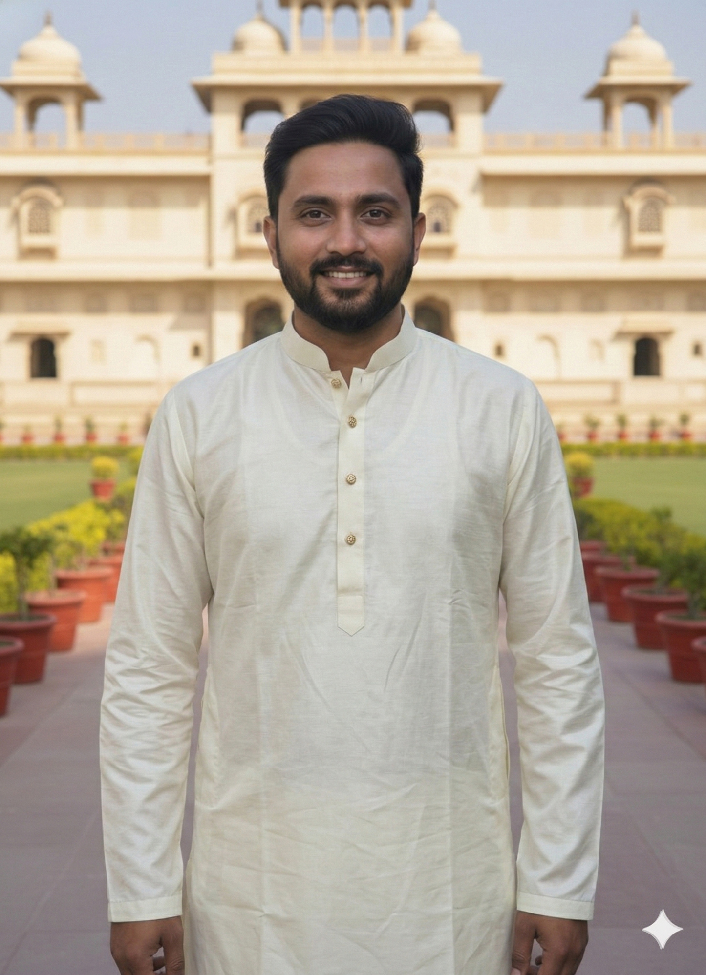 KPD6181 Ivory Kurta Pyjama and Heavy Mint Green Nehru Jacket