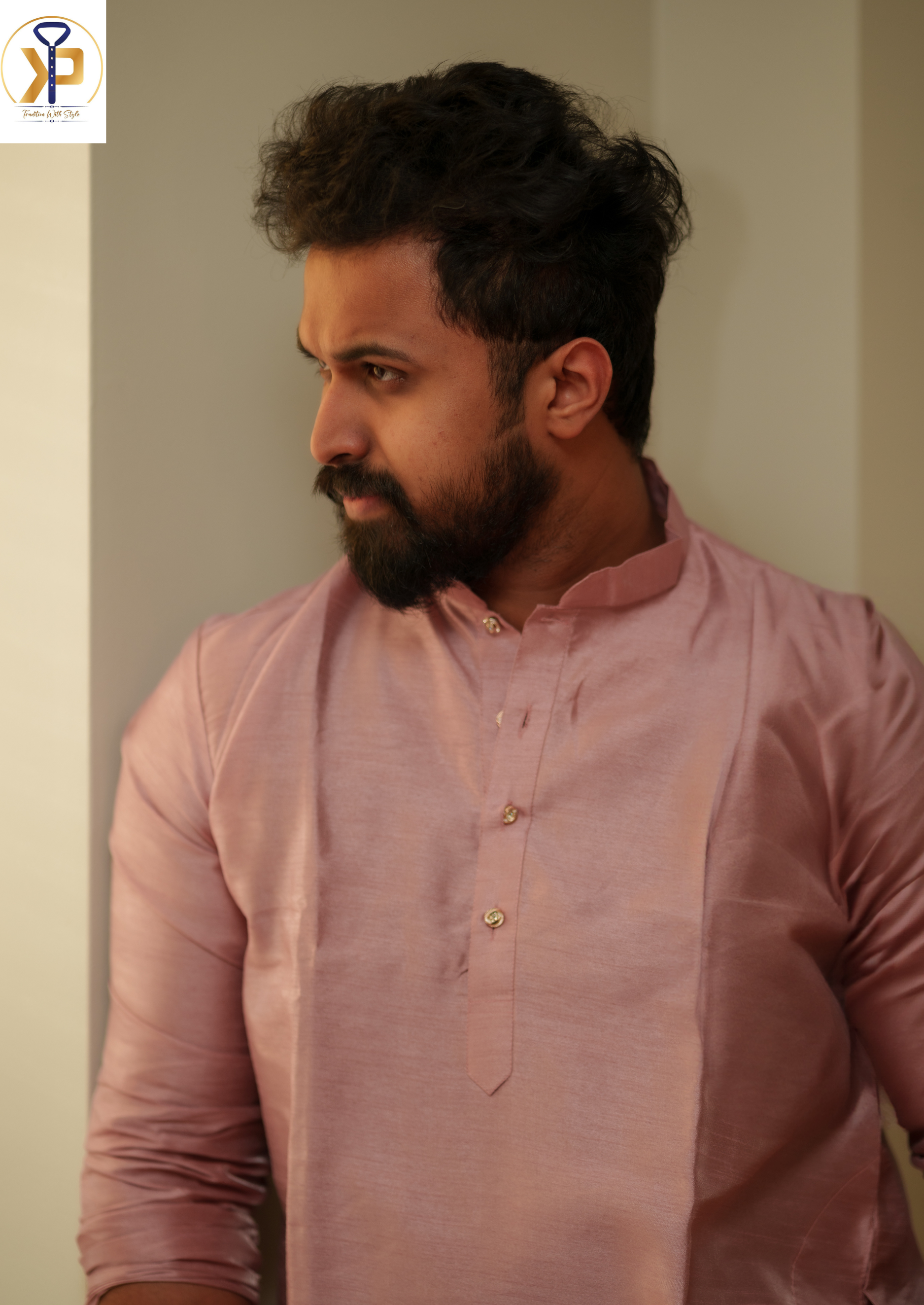 Light Pink Kurta Polo Pant Outfit