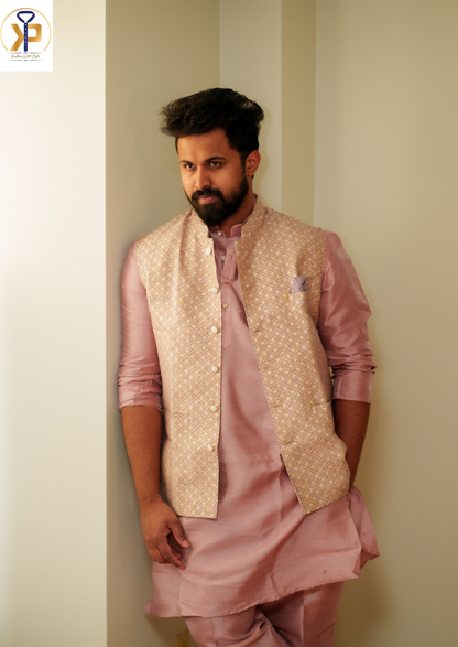 Elegant Lilac Nehru Jacket for Men