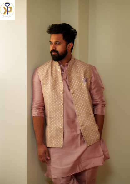 Men's Lilac Nehru Jacket.