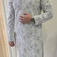 KPD5064 Grey Black Sequence Work Kurta Pyjama Set