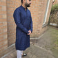 KPD5067 Dark Blue Kurta Pyjama Set