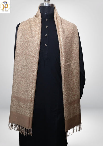 beige shawl for men