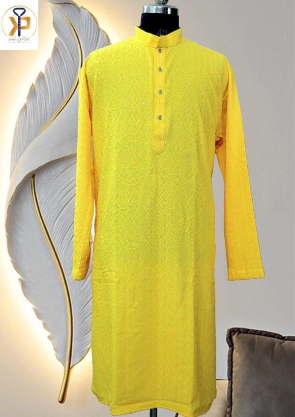 yellow kurta pyjama