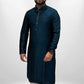 teal kurta pyjama for men