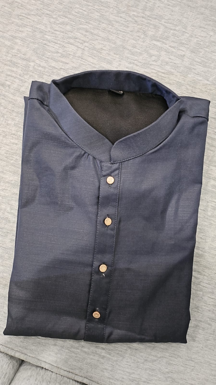 KPD5158 Plain Bluish Grey Kurta Pyjama - Kurtapyjama.ca