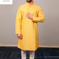 yellow mirror and sequence work kurta pyjama