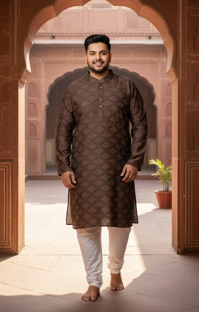 KPD4016 Brown Heavy Designer Wear With Lining