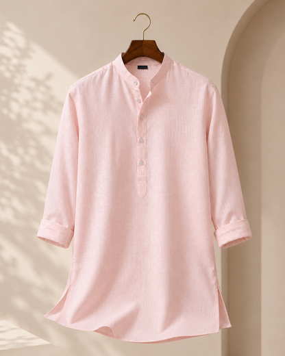 KPSK1010 Baby Pink Plain Kurta