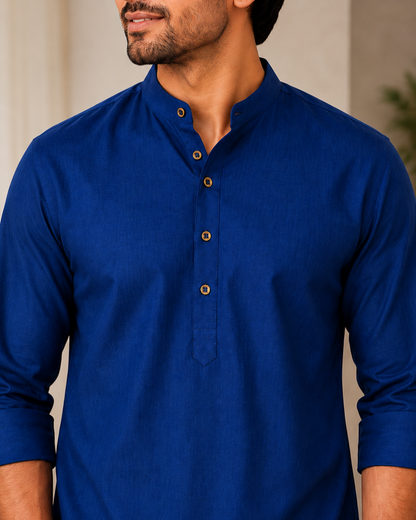 KPSK1013 Dark Teal Plain Kurta