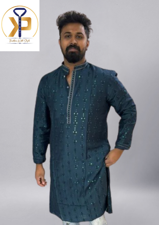 navy blue kurta