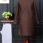 brown chikankari kurta pyjama