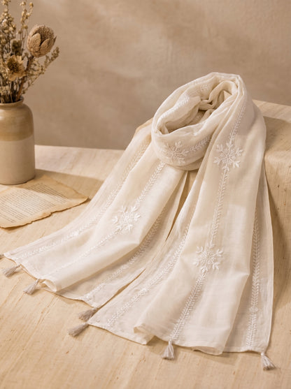 Cream Stole for Men
