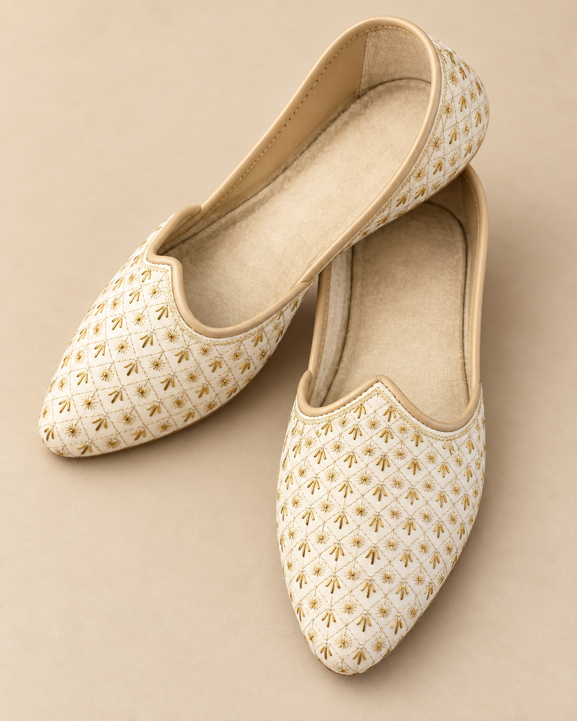 KPL0084 Cream Gold Jutti for Men