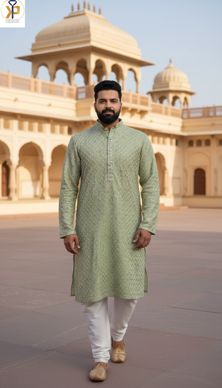 KPD6101 Green Designer Kurta Set