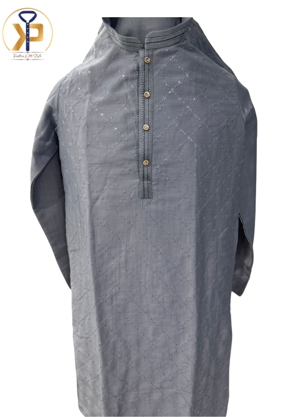 grey kurta pyjama