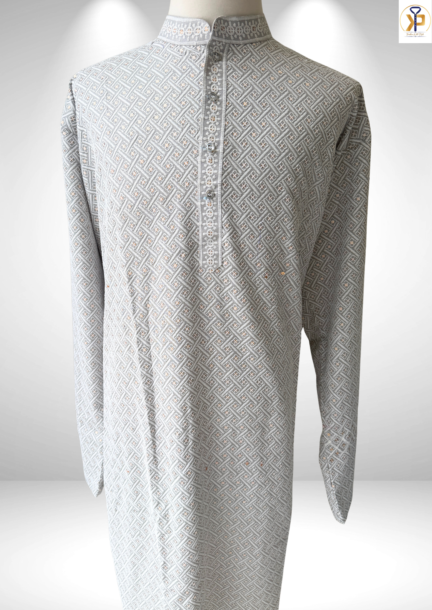 KPD4066 Plus Size Grey Kurta with Pyjama