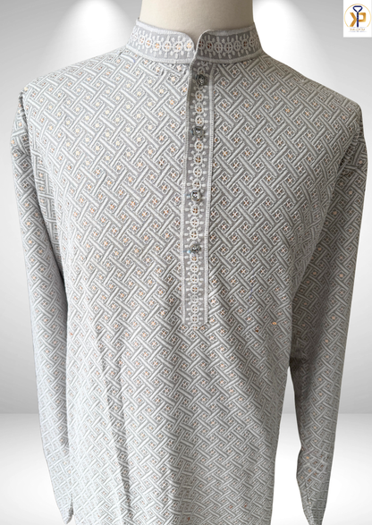 KPD4066 Plus Size Grey Kurta with Pyjama