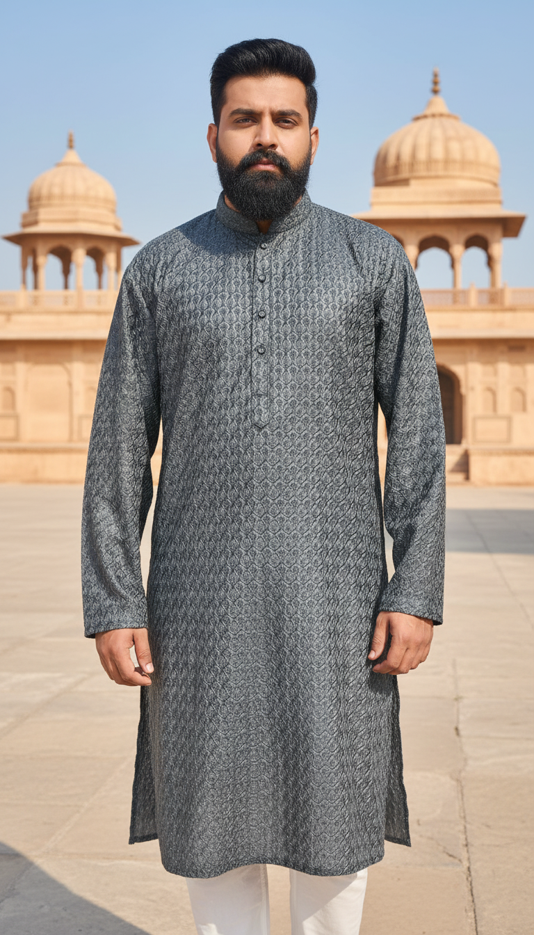 KPD6147 Metallic Olive Green Kurta Pyjama Set