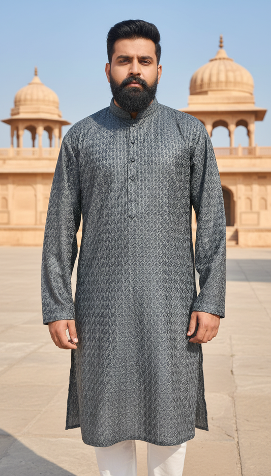 KPD6147 Metallic Olive Green Kurta Pyjama Set